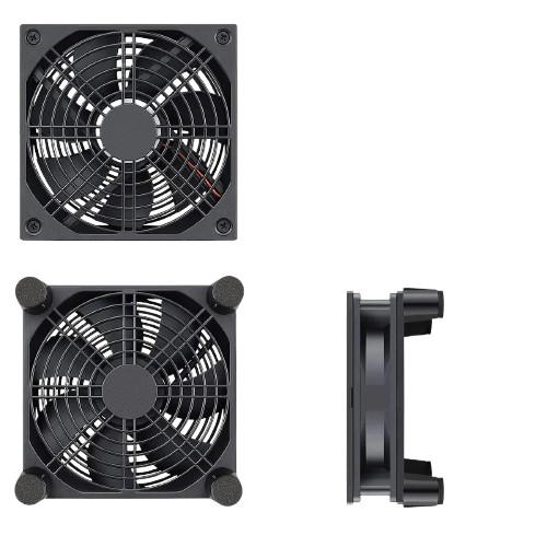 2-Pack 120mm USB Cooling Fans 5V Quiet Case Fans for TV Box, Router DVR Receiver