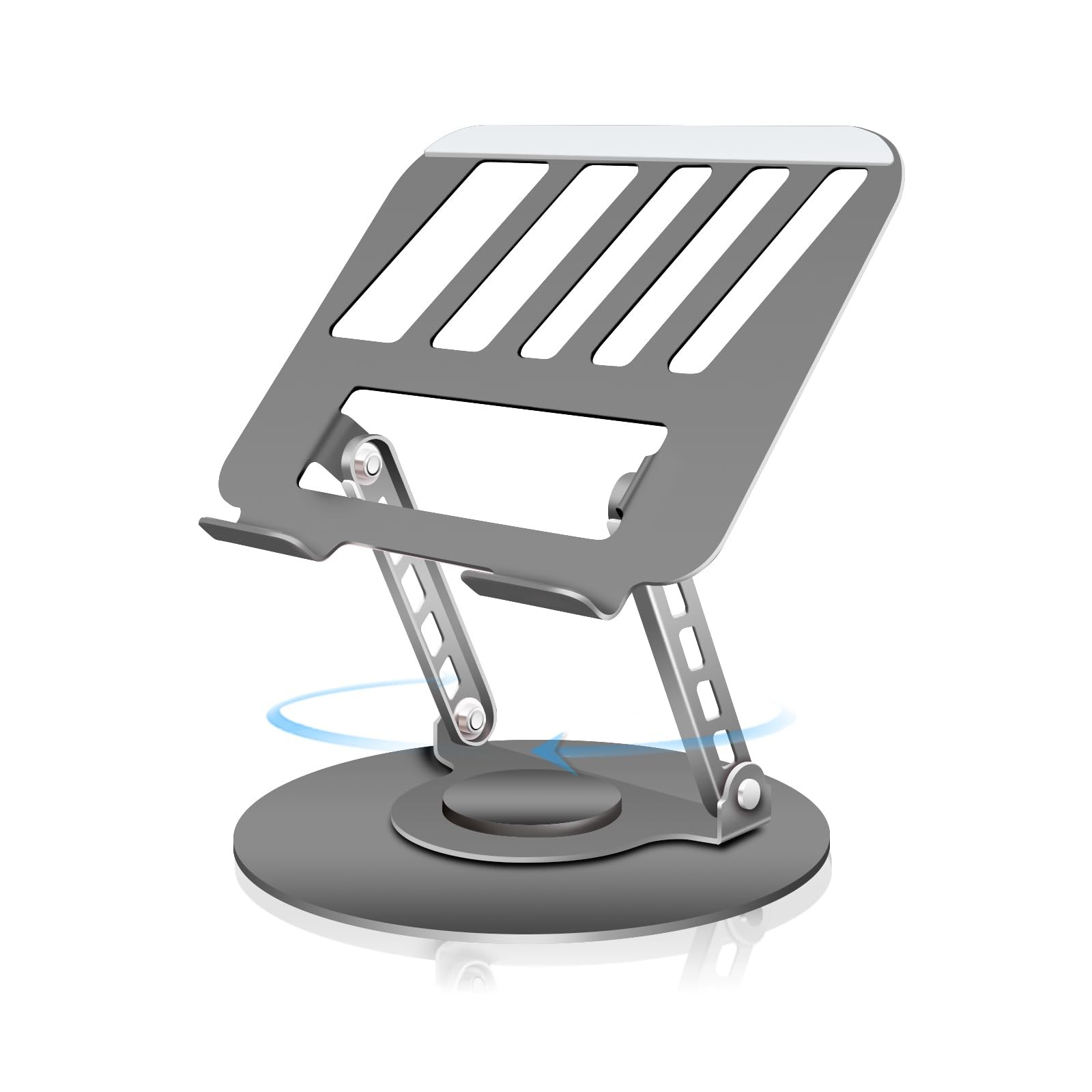 360° Rotating Adjustable Laptop Stand, Fully Foldable Dual Rotary Shaft Lapto...