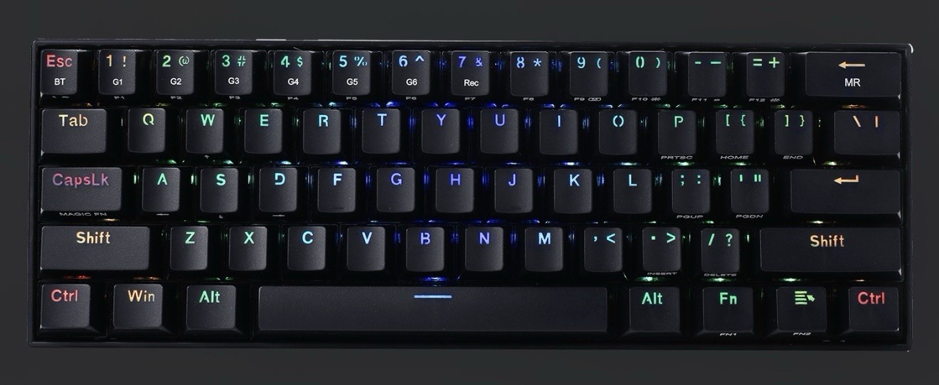 Redragon Draconic K530RGB-PRO 60% Wireless Keyboard, 2.4Gh/BT -NO USB-C CORD