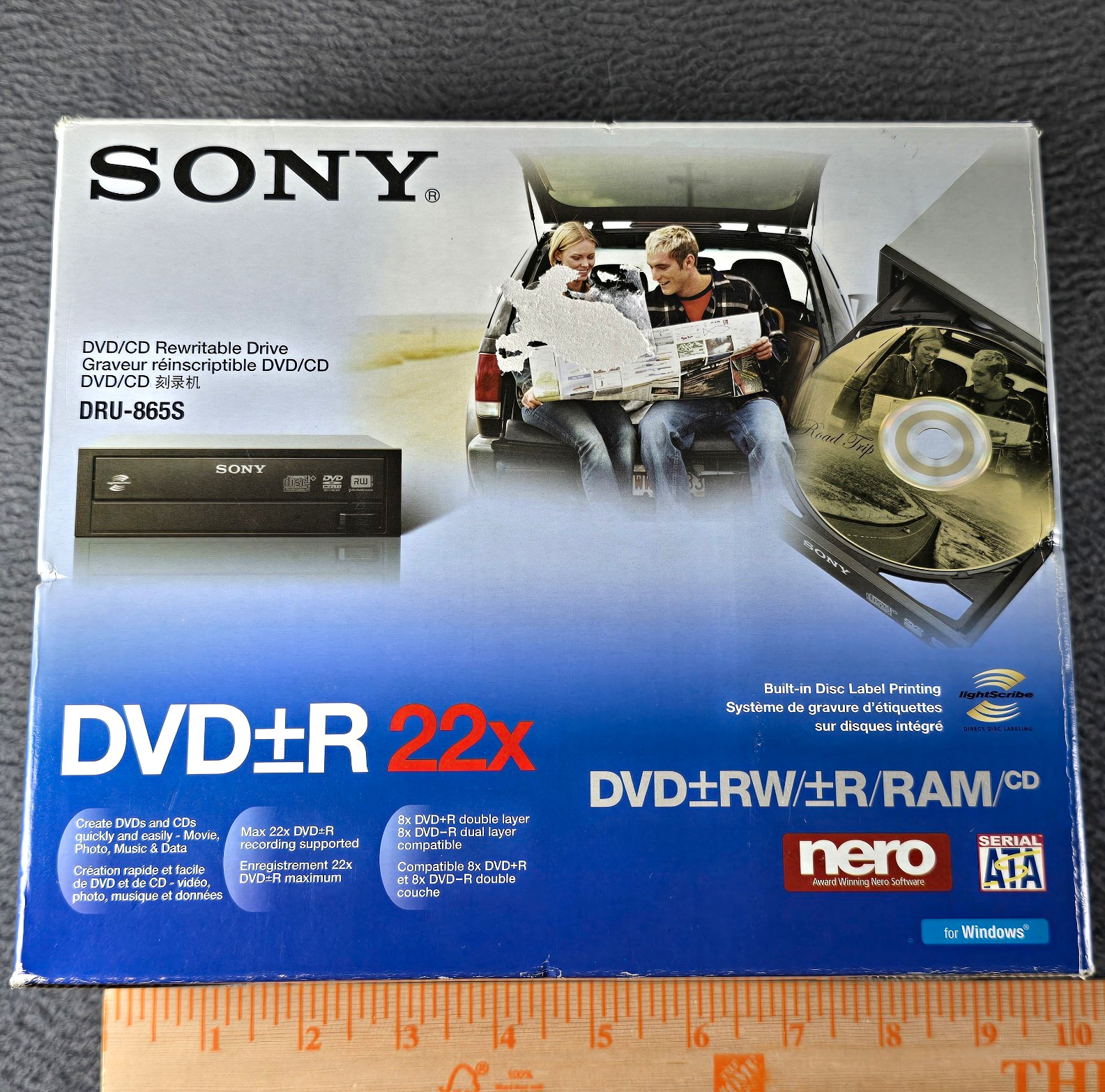 Sony DRU-865S Internal SATA DVD RW CD Burner Drive LightScribe 22x Open Box 