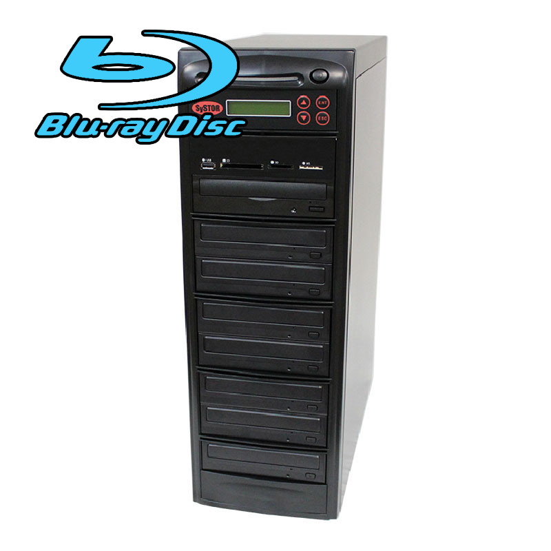 SySTOR 1-7 USB/SD/CF Multi Media Flash Backup DVD Blu-ray Duplicator 2 YR WRNTY