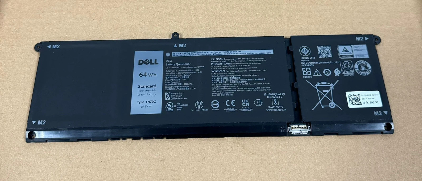 NEW OEM 64WH TN70C Battery For Dell Inspiron 3510 3511 3515 5310 5410 5418 N9XX1