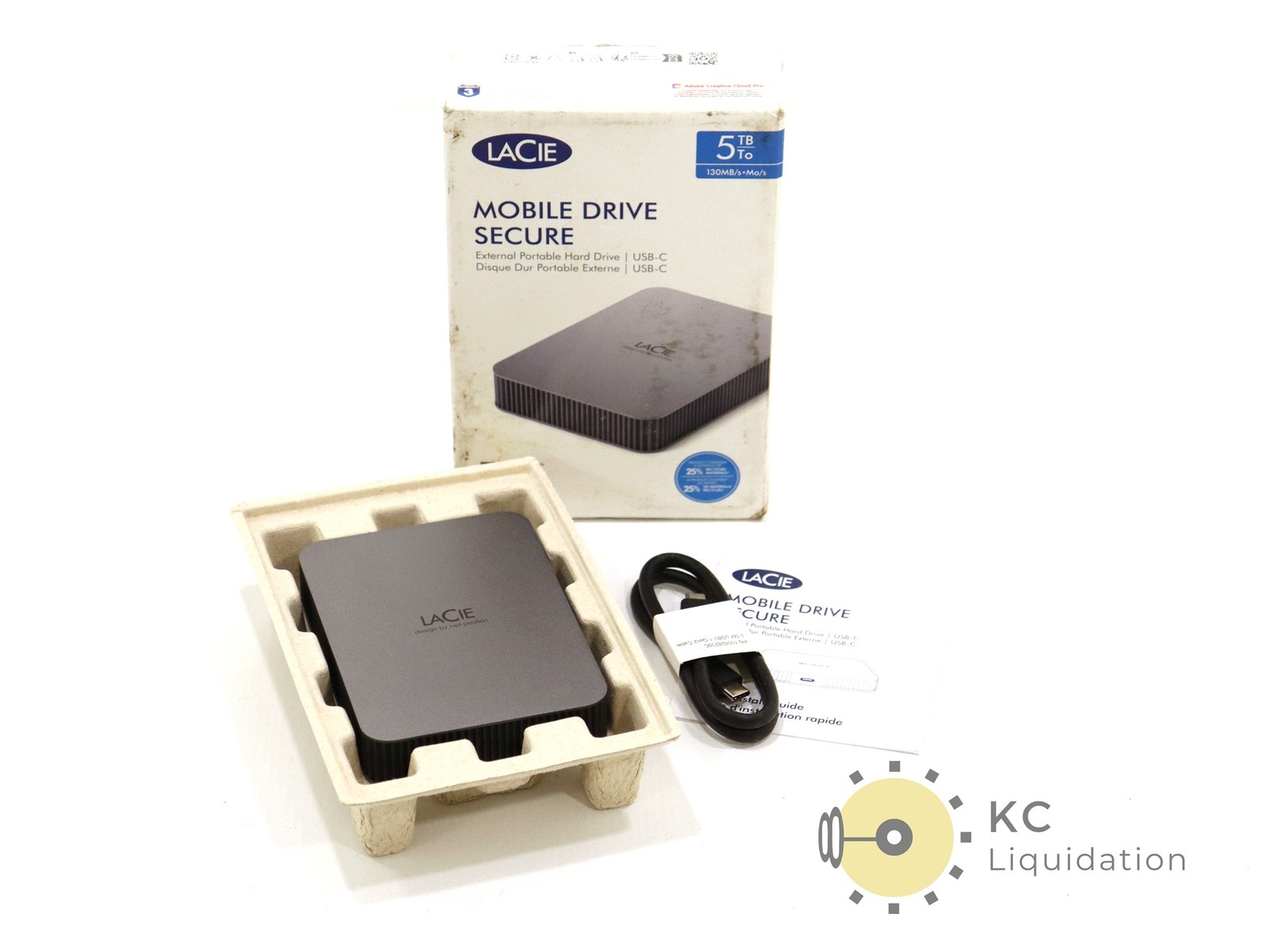 Seagate LaCie 5TB STLR50000400 USB-C External Mobile Hard Drive Secure