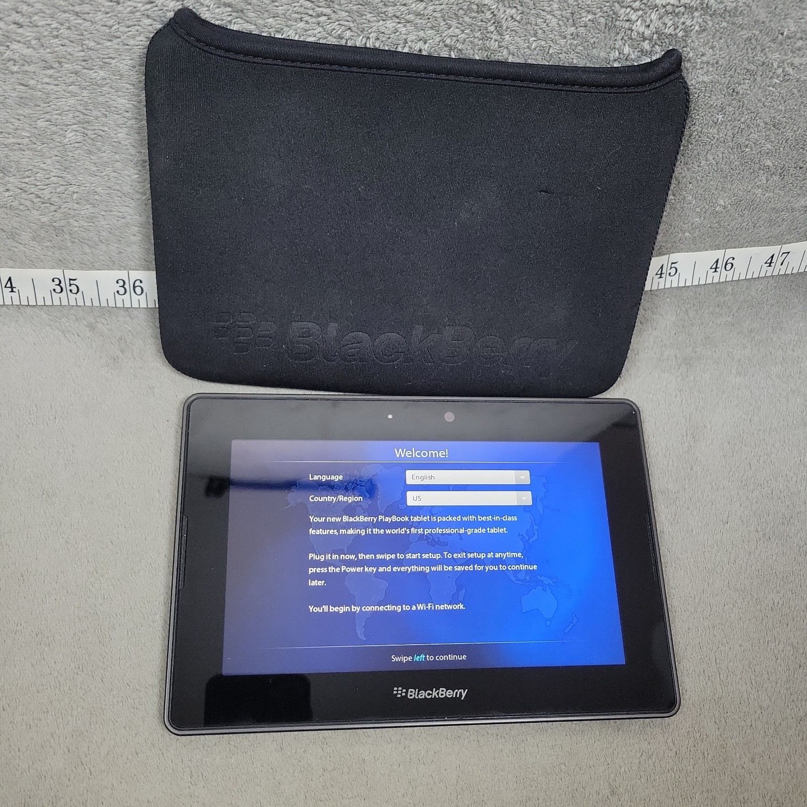 BlackBerry PlayBook 16GB Wi-Fi 7" Tablet Black Tested Working + OEM Sleeve
