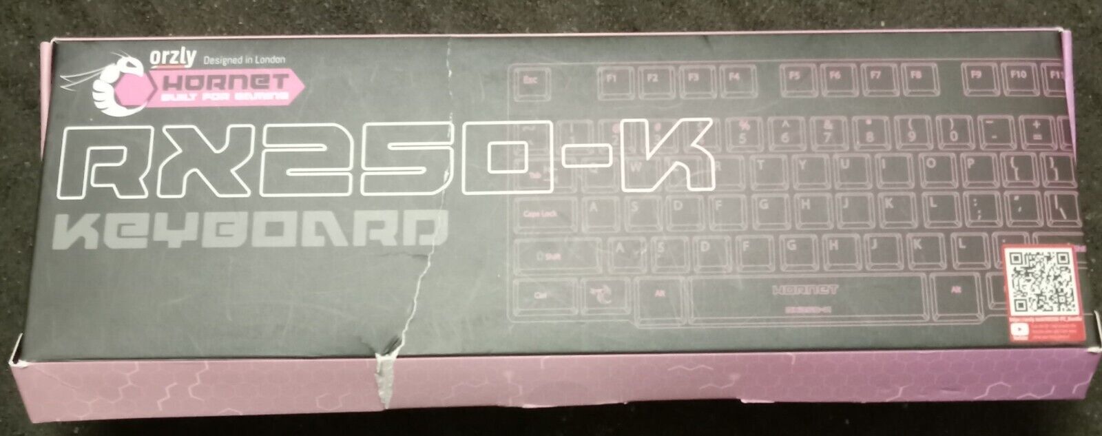 NEW ORZLY PINK HORNET RX250-K Keyboard Built For Gaming