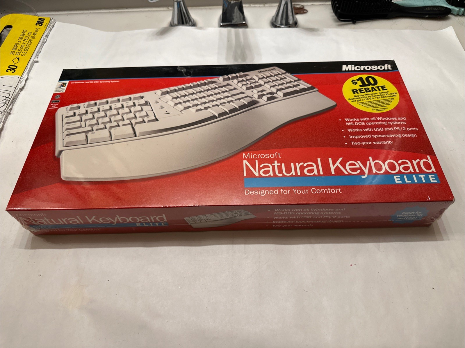NEW Microsoft Natural Keyboard Elite PS/2 USB SEALED Ergonomic Split 286-00082