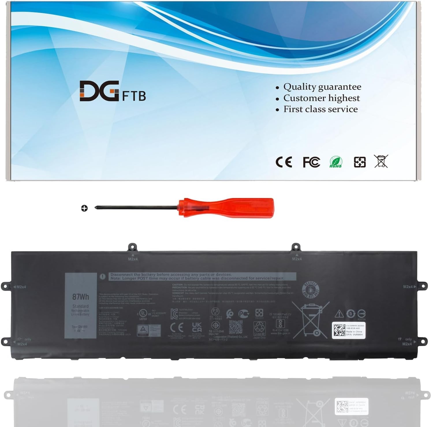 DWVRR New Laptop Battery Replacement for Dell Alienware X15 R1 R2 X17 R1 R2