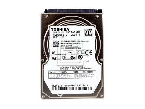 Hard Drive Dell DGMXG (Toshiba MK1661GSY) 2.5 Inches Internal SATA Hard Drive -