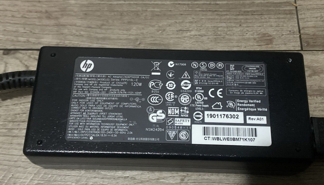 HP PPP016L-E 19.5V 6.15A 120W Genuine Original AC Power Adapter Charger