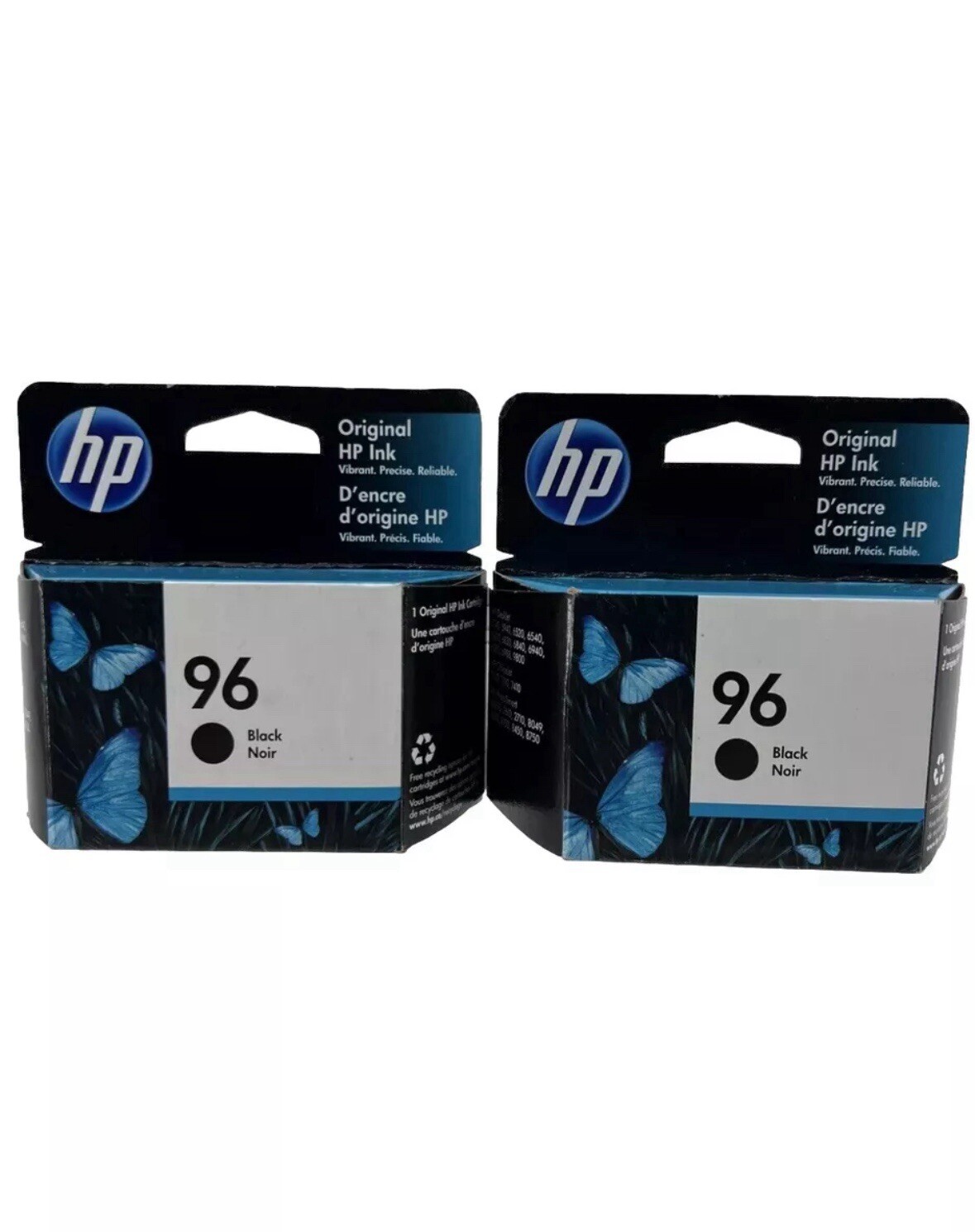 2 Pack New Genuine HP 96 Black Ink Cartridges sealed BOX Twin Two Lot OEM 2020