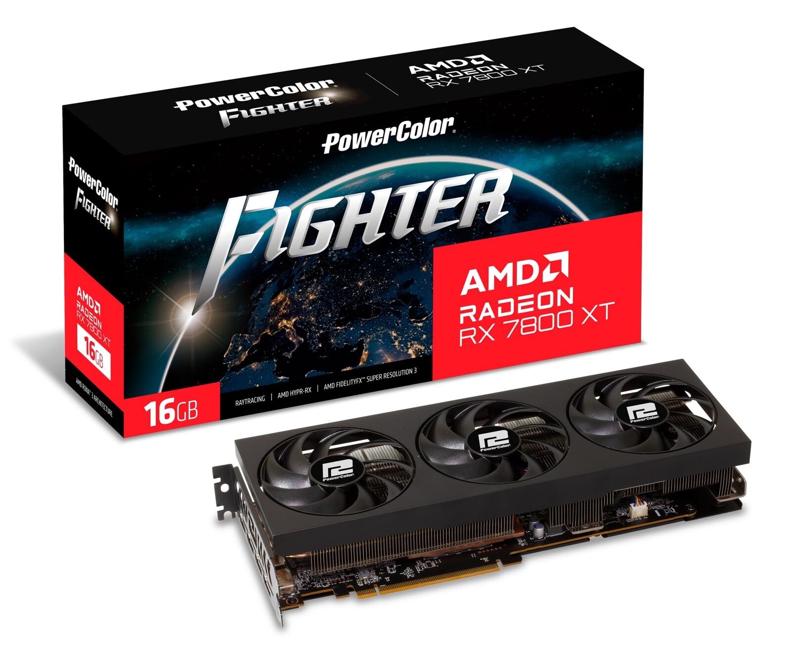 PowerColor RX 7800XT AMD Radeon RX 7800 XT 16 Go GDDR6 7800 XT Fighter