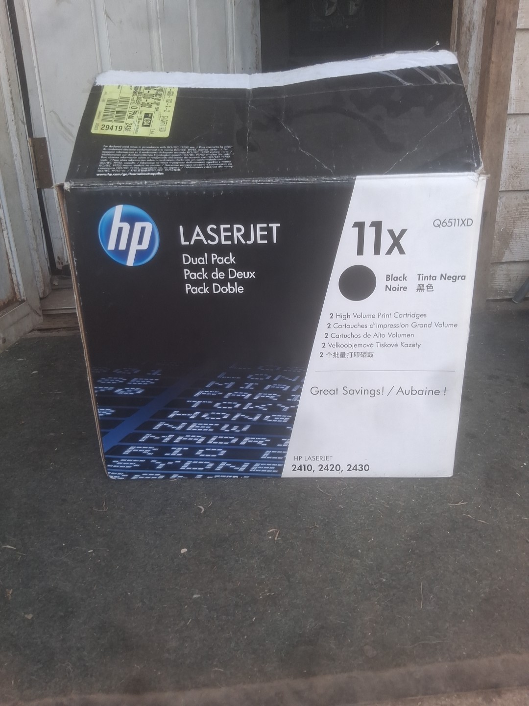 GENUINE HP 11X Dual Pack High Yield Toner Cartridge  2410,2420,2430(W6511XD)
