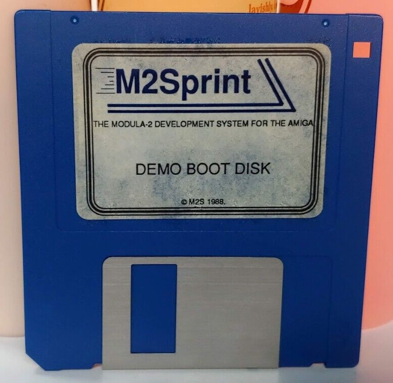 M2Sprint Demo Boot Disk M 2 Sprint Vintage OLD AMIGA FLOPPY DISC Tested Original