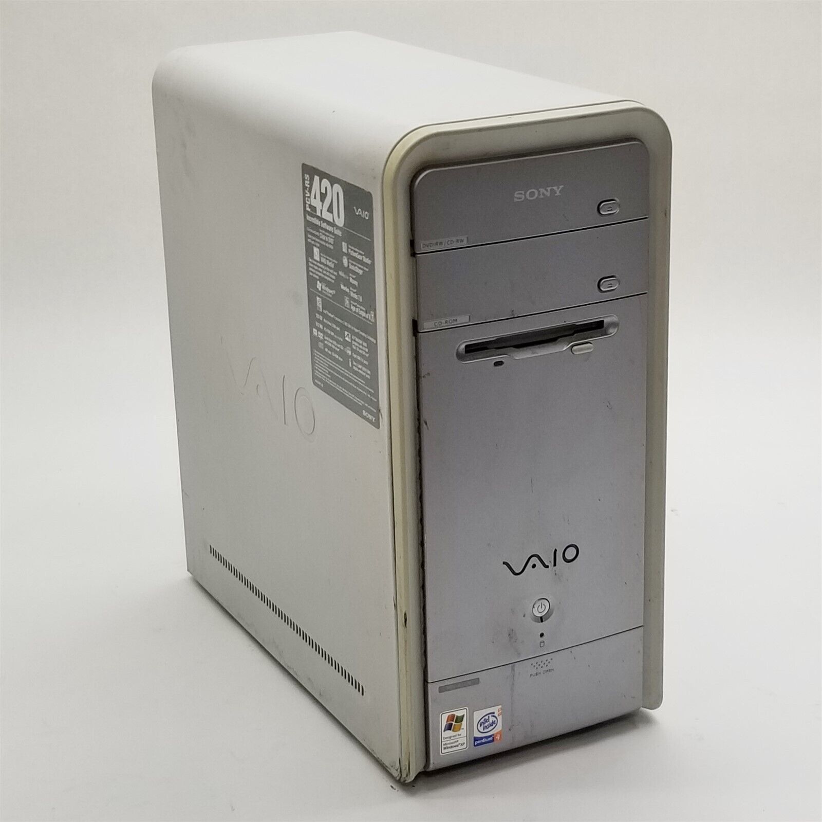 Sony Vaio PCV-RS420 Pentium 4 2.8GHz 2GB RAM DVD/CD-Rom No HDD Radeon 9550 PC