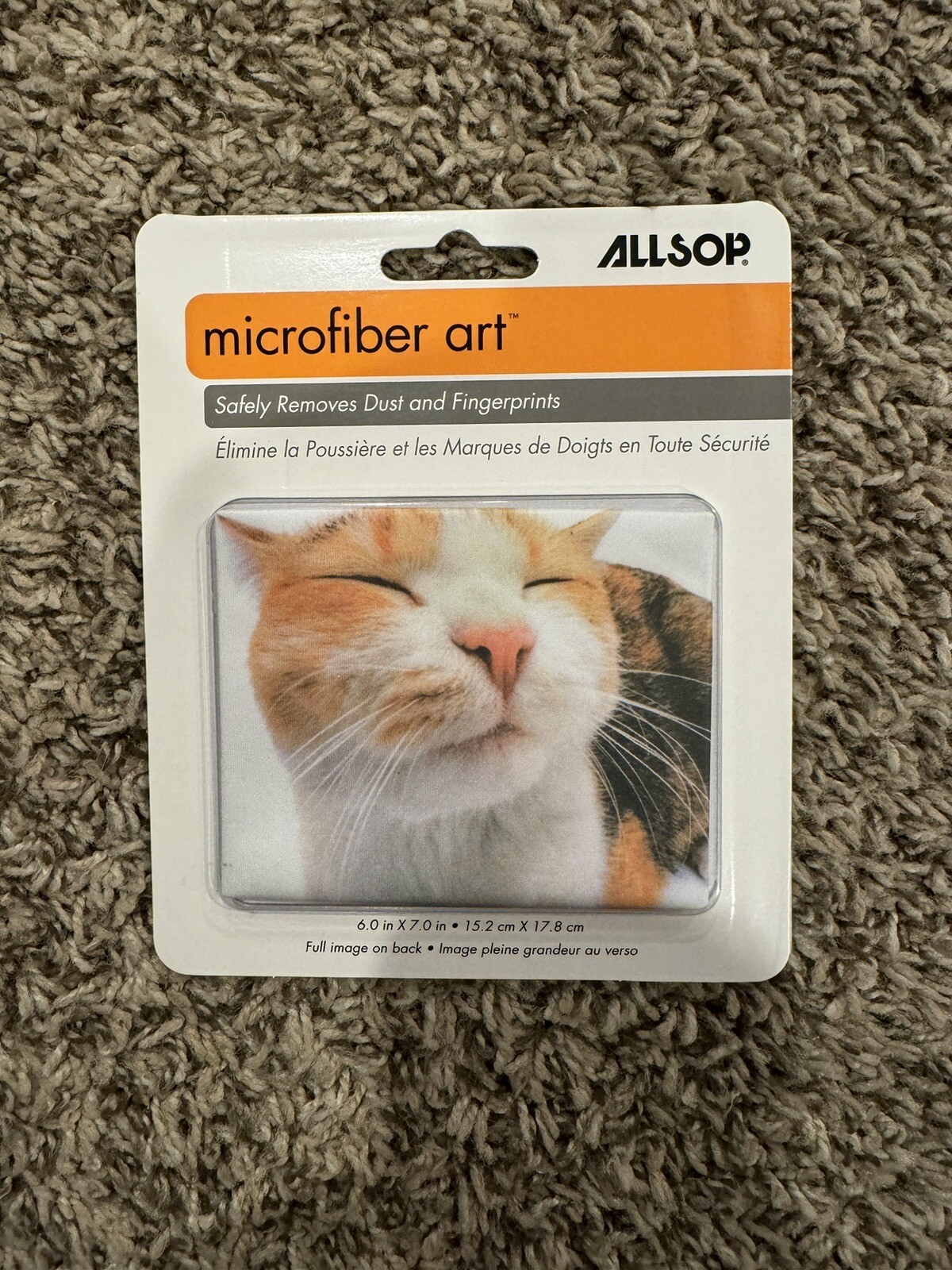 ALLSOP 29595 Microfiber Cleaning Cloths (Pet Me Cat) iPhone Android Screen Cloth