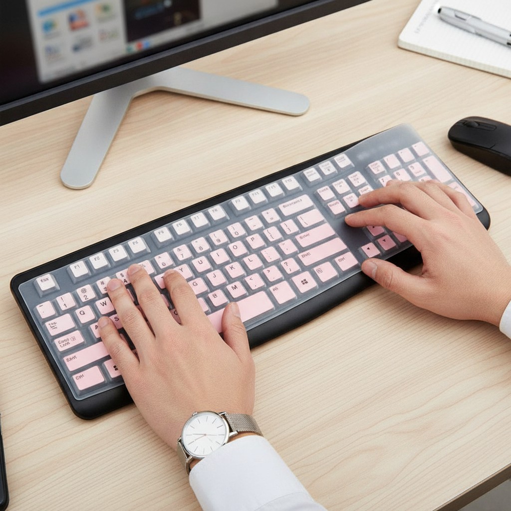 Silicone Keyboard Cover for Logitech MK120 K120 - Dustproof & Waterproof