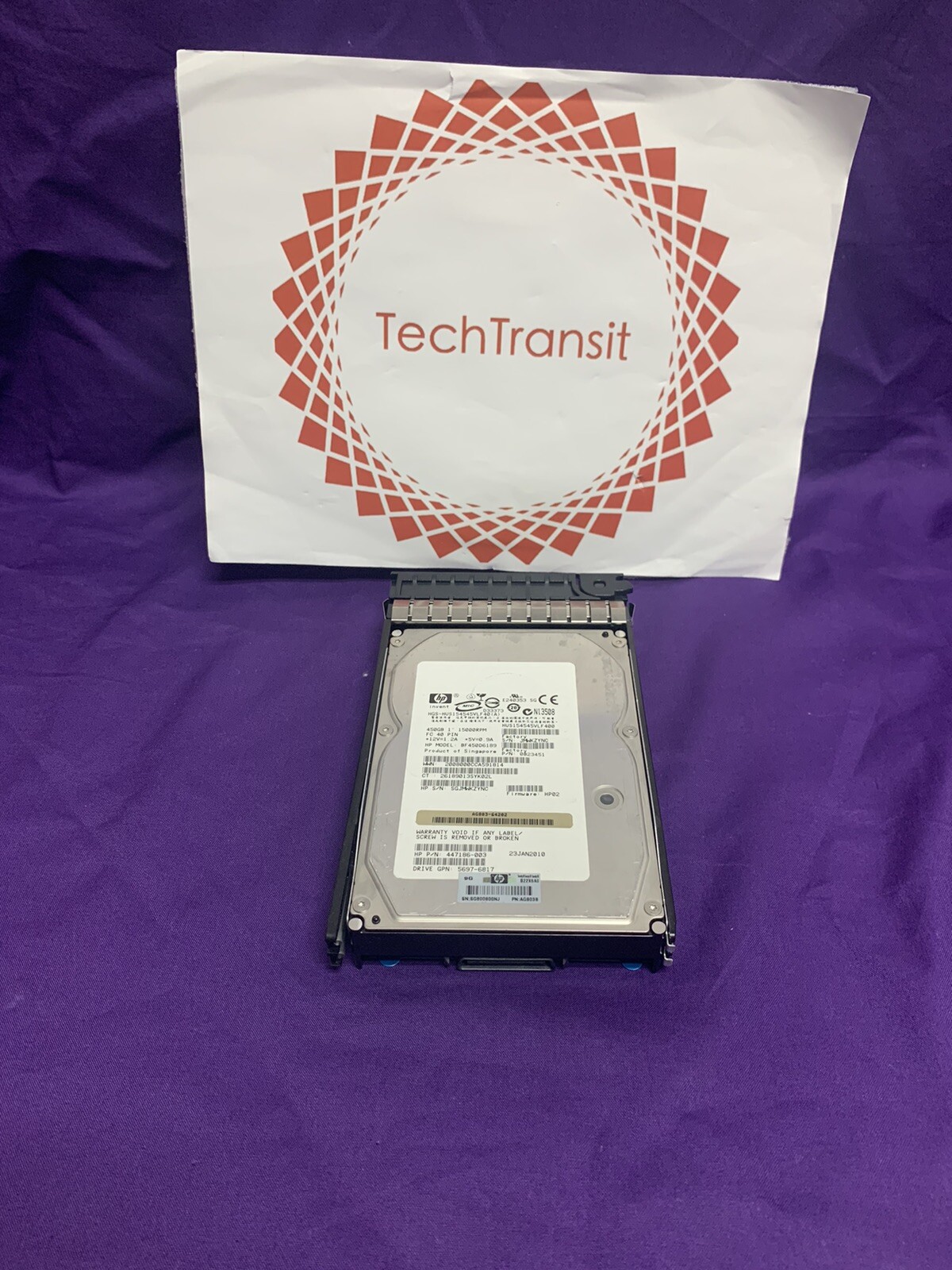 HP BF450D6189 AG803 454412-001 450GB 15K 3.5" FC Hard Drive 447186-003