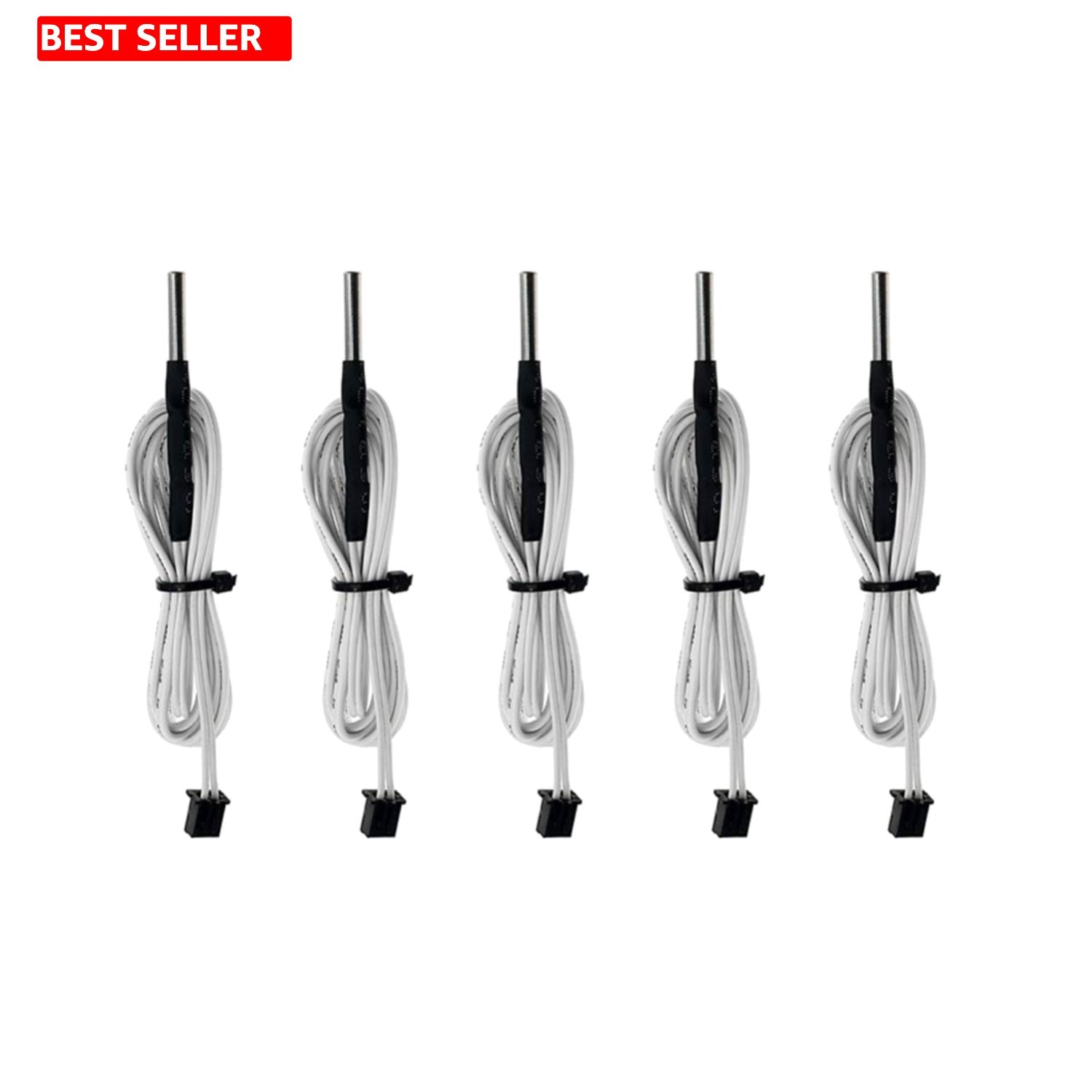 Durable HT Thermistor Sensor Compatible with Ender 3 & CR Series - 5 Pcs Set