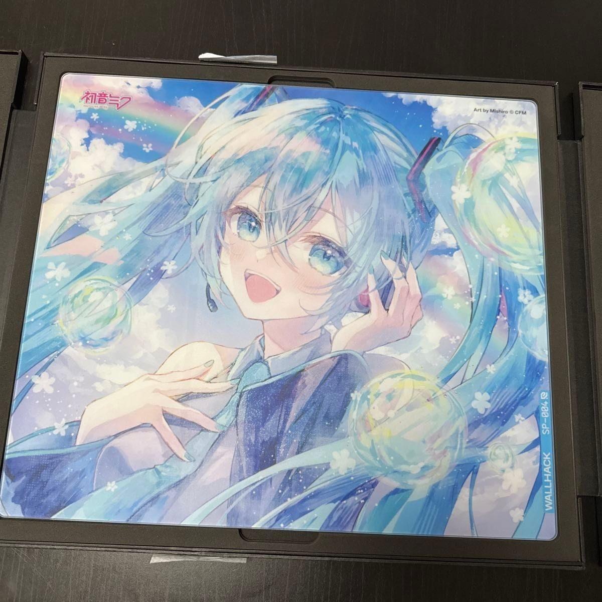 WALLHACK SP-004 Hatsune Miku Summer Miku Glass Mouse Pad Mishiro Case USED Japan