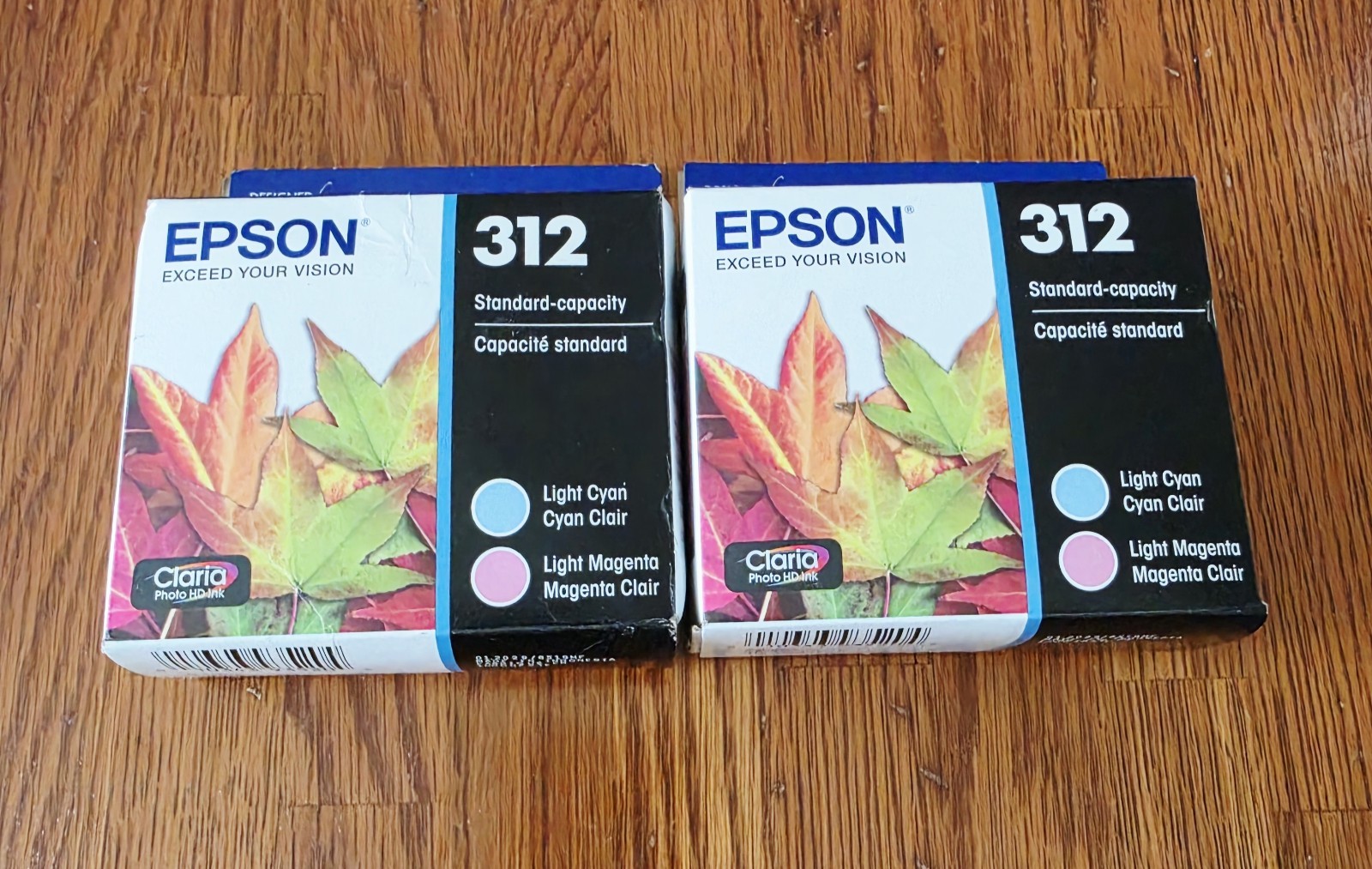 01/29 Genuine Epson 312 Ink Cartridges 2 Pack Light Cyan & Magenta T312922-S 
