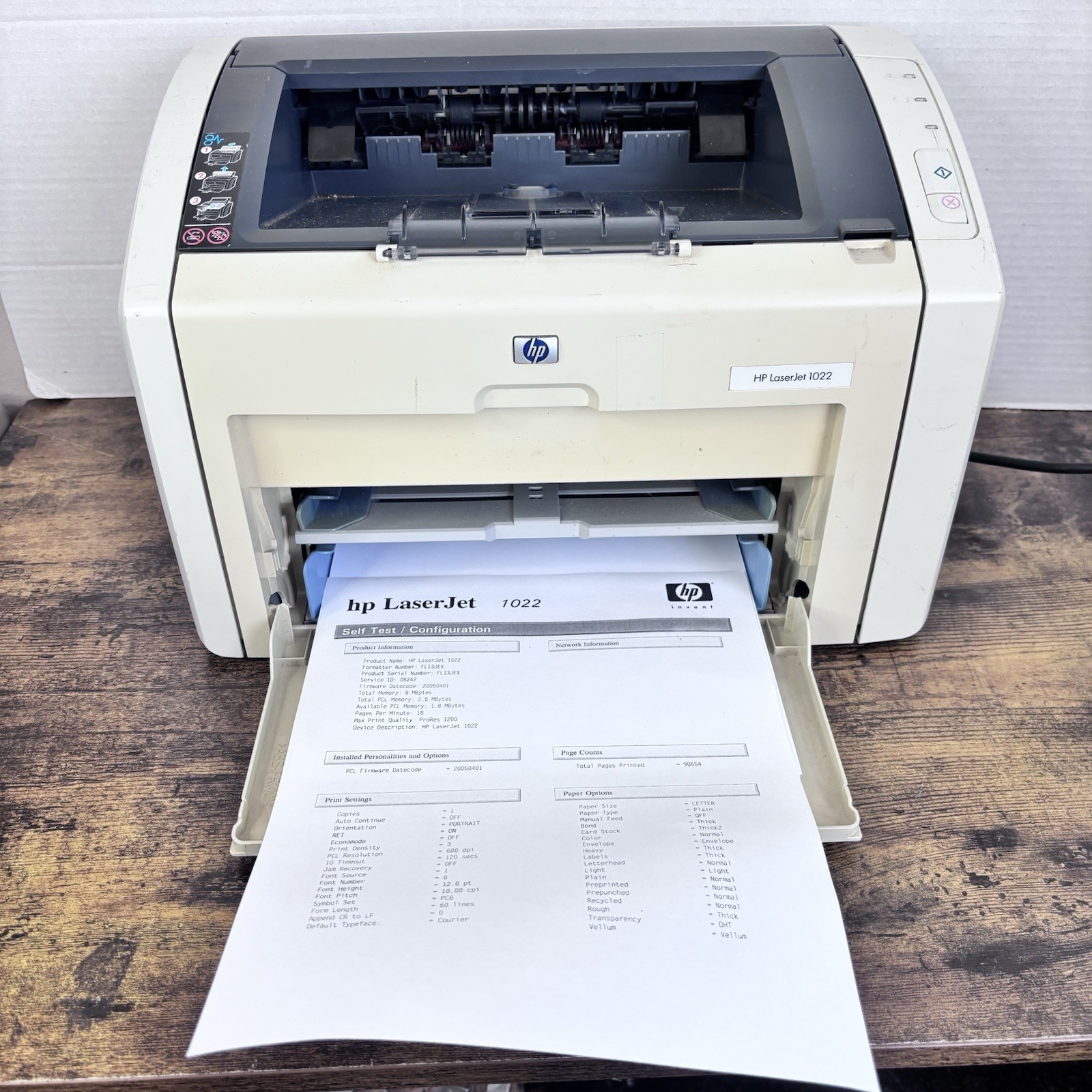 HP LaserJet 1022 Printer Tested & Working 90654 Total Pages Printed *SEE NOTES*