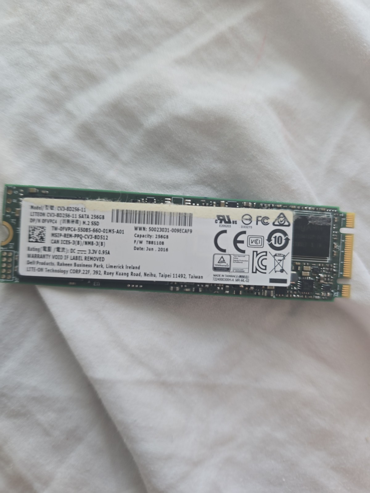 Lite-On CV3-8D256-11 256GB M.2 2280 SATA SSD Solid State Drive
