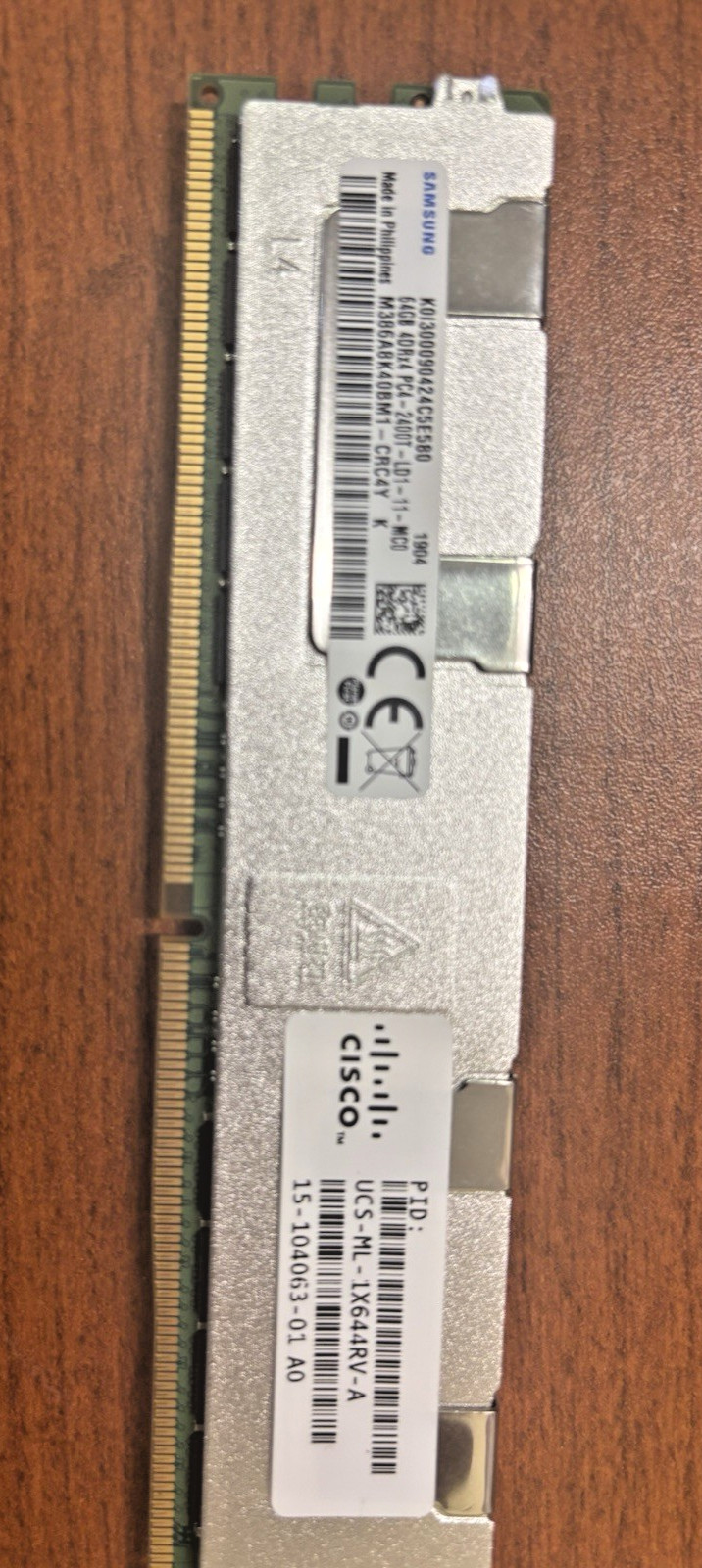 Cisco 64GB DDR4 SDRAM 2400MHz Memory Module (UCS-ML-1X644RV-A)