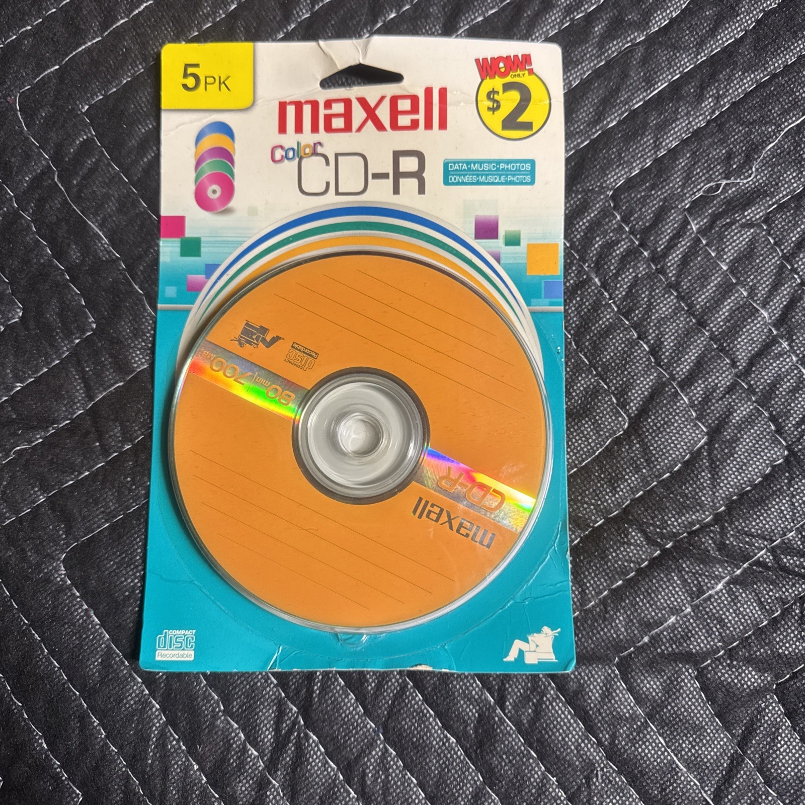 Maxwell Color Cd-r 80 Min Color Discs Pack of 5 New
