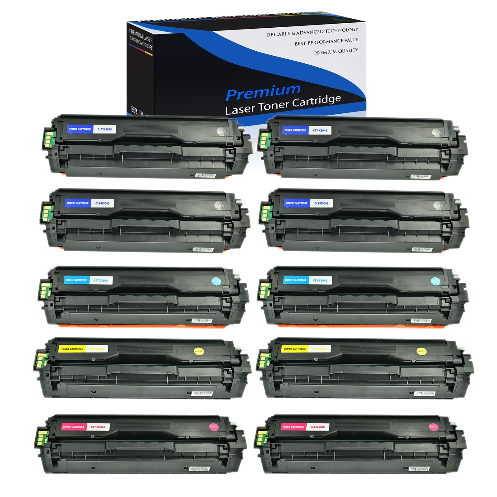 10x Toner Cartridge for Samsung CLT-K504S CLT-C504S CLT-M504S CLT-Y504S C1860FW