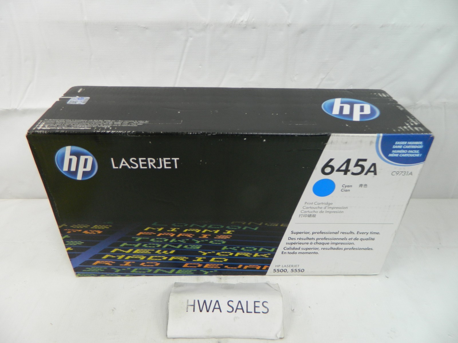 Genuine HP 645A C9731A Cyan Toner Cartridge 5500 5550 NEW OEM SEALED BOX