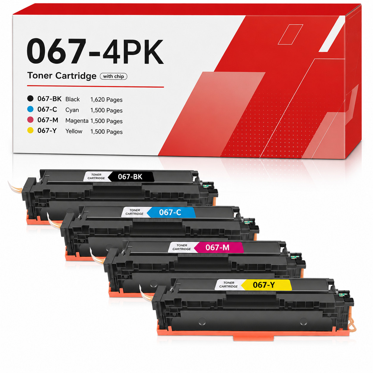CRG-067 4PK Toner Cartridge for LBP632Cdw LBP633Cdw MF653Cdw MF654Cdw