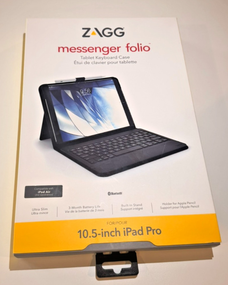 Zagg Messenger Folio Tablet Keyboard Case for 10.5" iPad Pro