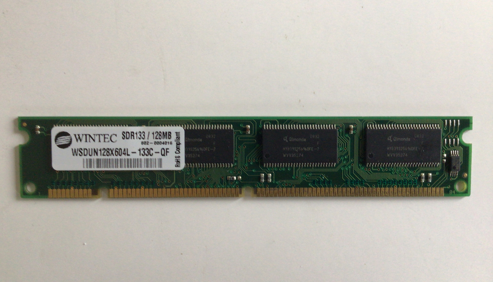 WINTEC 128MB SDR133 SDRAM WSDUN128X604L-133C-QF