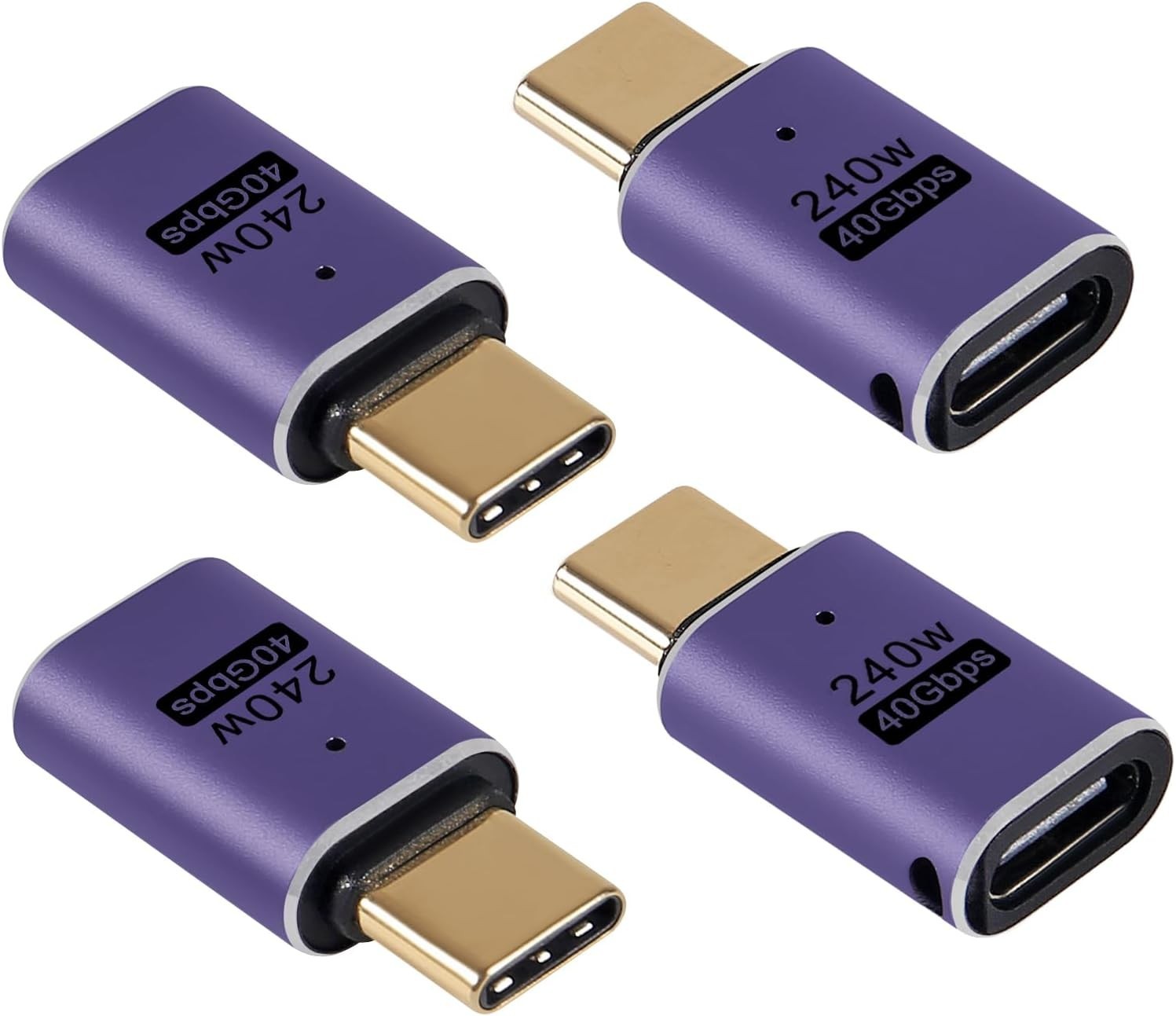 4pcs USB C Male to Female Adapter USB C Male to Female Connector USB C Adapte...