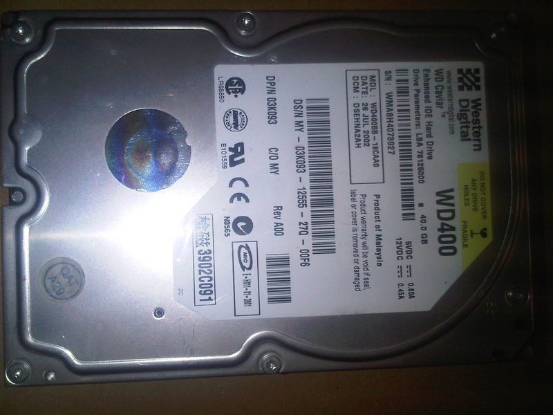 WD Caviar WD400 40GB WD400BB-18CAA0 DCM DSEHNA2AH Hard Drive 3.5