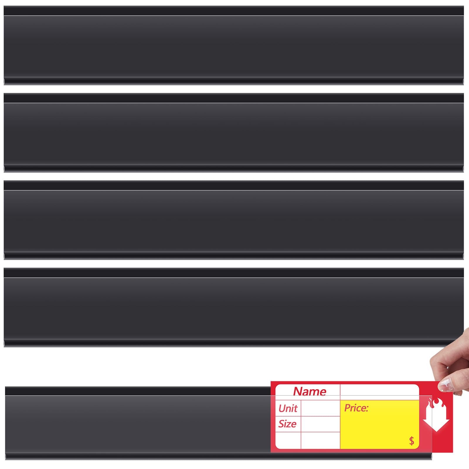 50 Pcs 47.8 x 1.38 Inch Shelf Label Strips Adhesive Back Stick on Data Price ...