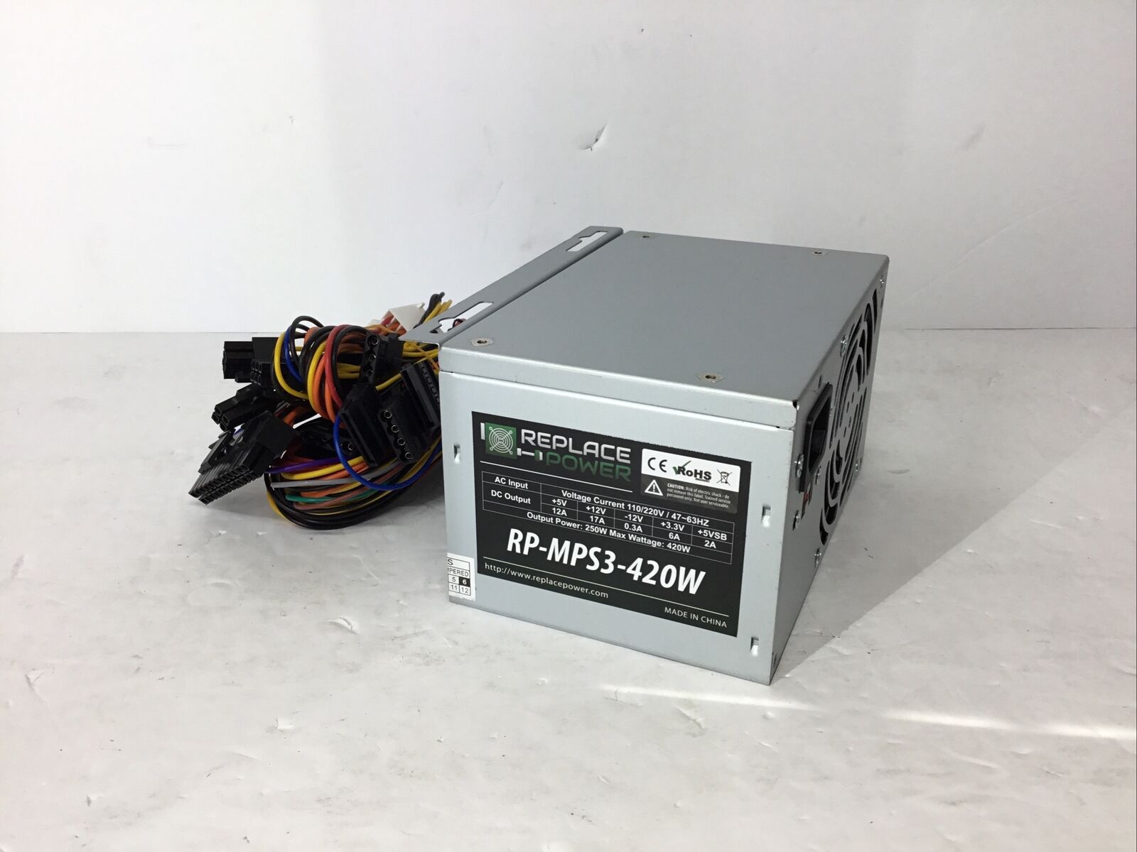 FOR PARTS - Replace Power RP-MPS3-420W Micro PS3 ATX Power Supply