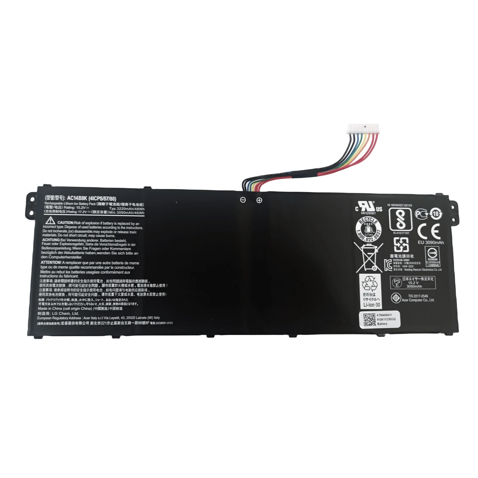 Genuine Battery Fr Acer AC14B18K AC14B3K AC14B7K AC14B8K AP14B8K 15.2V not 11.4V