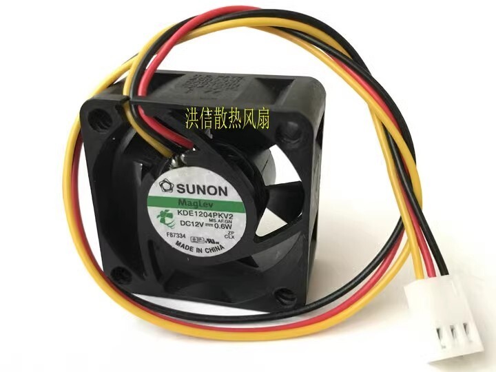 SUNON 4020 KDE1204PKV2 DC12V 0.6W 4CM 3-Pin Silent Cooling Fan