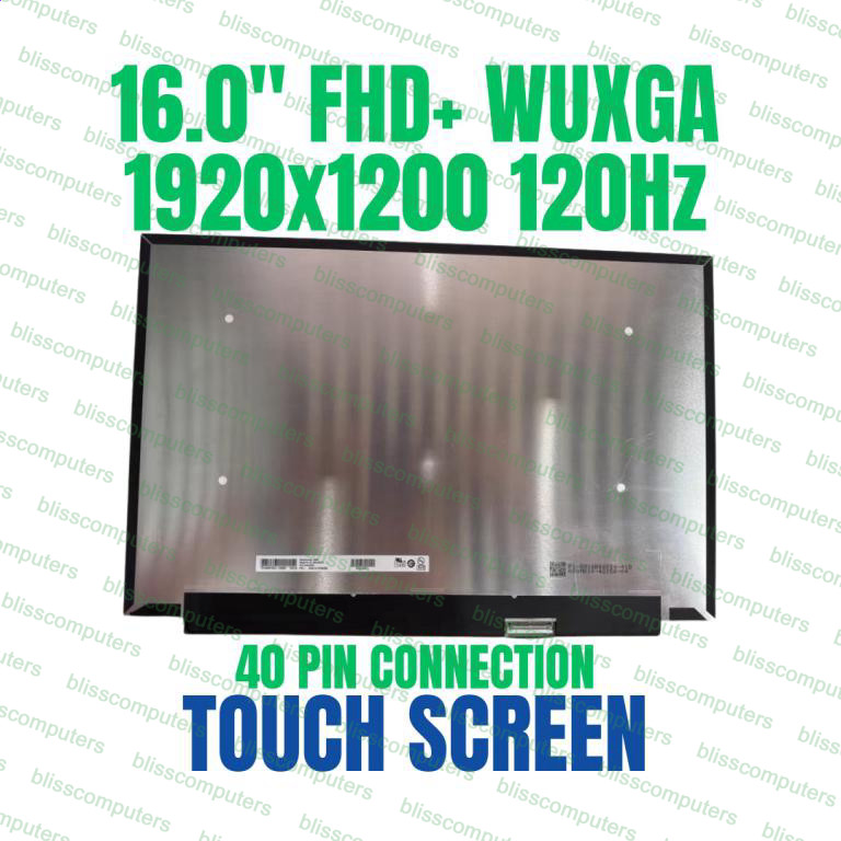 B160UAK01.L H/W 0A 16" 1920x1200 40 Pin 120Hz Touch FHD+ WUXGA Screen