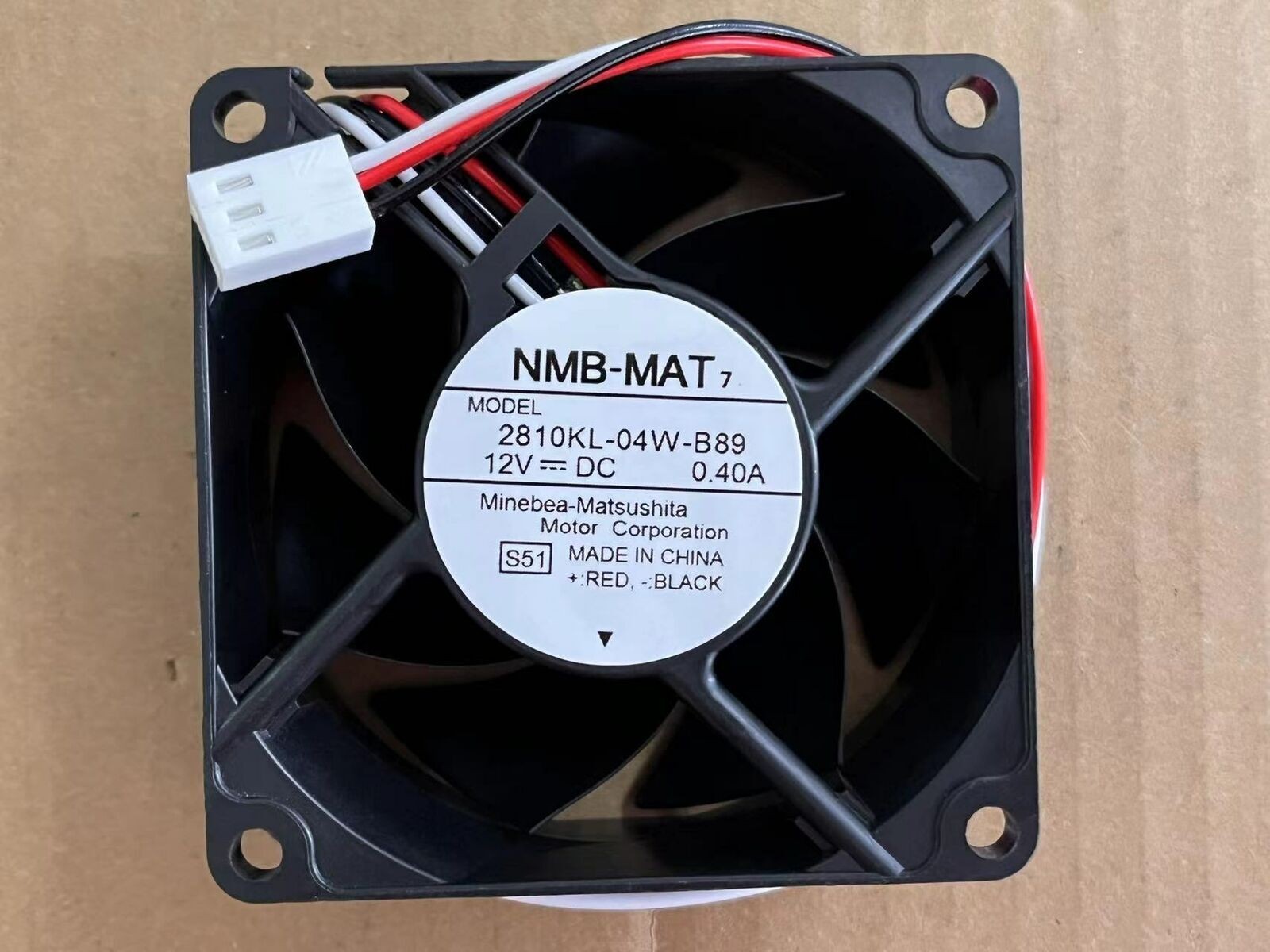 1 pcs For NMB 2810KL-04W-B89 7025 12V 0.40A 7cm 3-wire chassis cooling fan