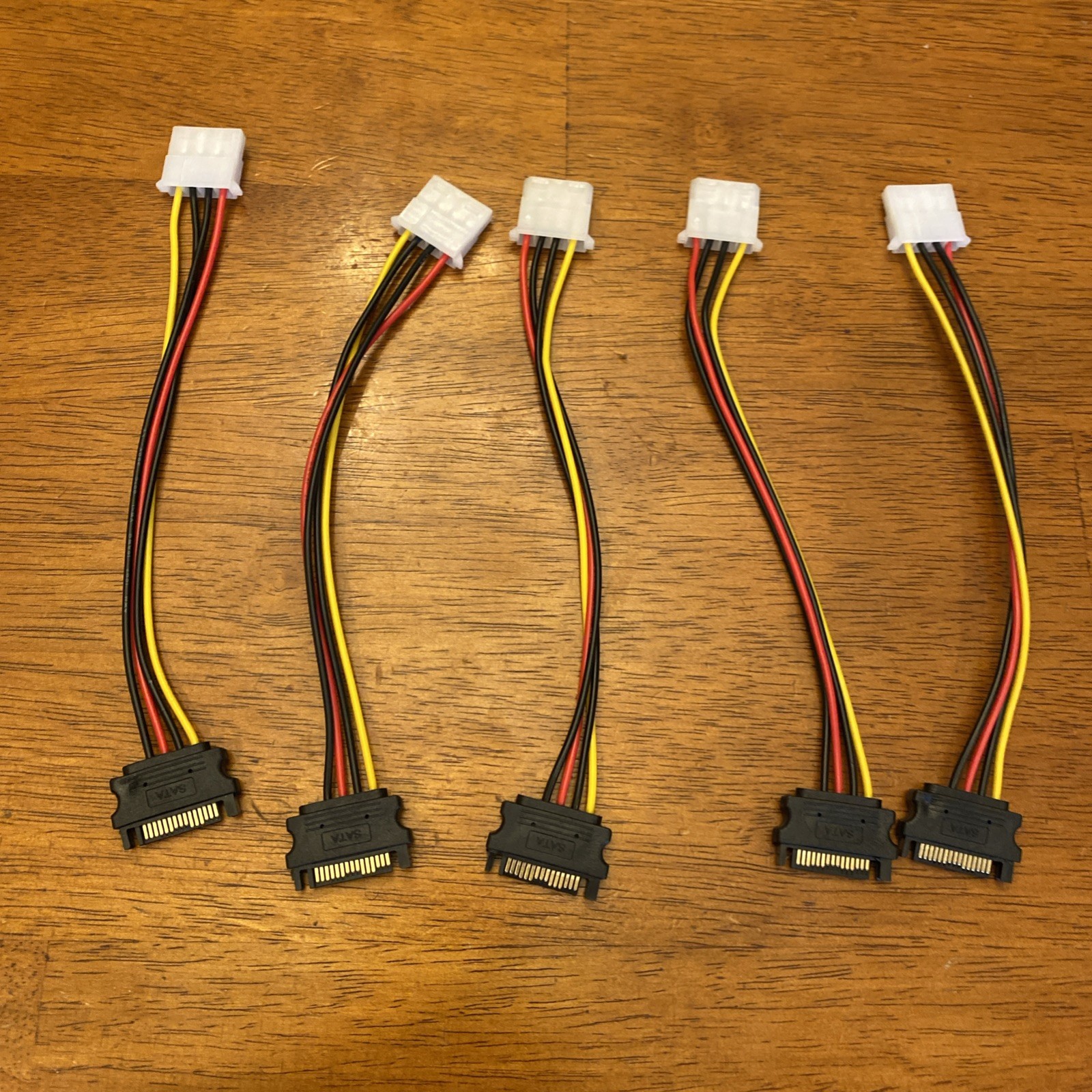 5 x Male Satav15-pin to Male Molex Adapter 