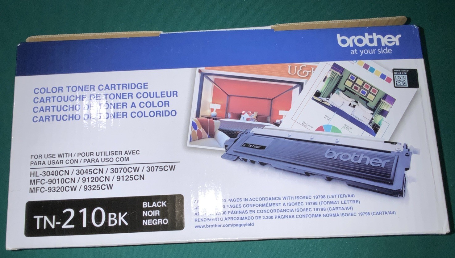 Brother TN-210BK Black Laser Toner Cartridge for HL3040CN HL3075CW MFC9010CN