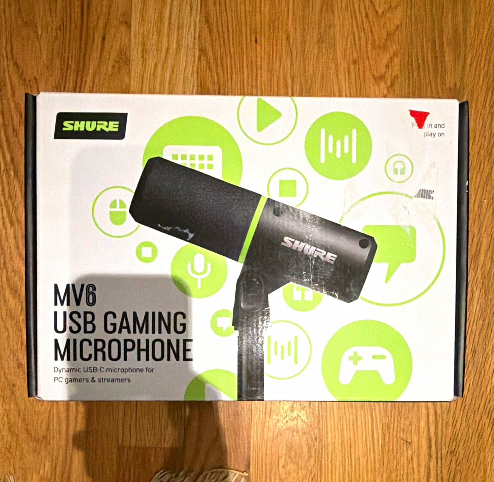 Open Box Unused Shure MV6 USB-C Gaming Microphone Black Desktop Streaming Mic