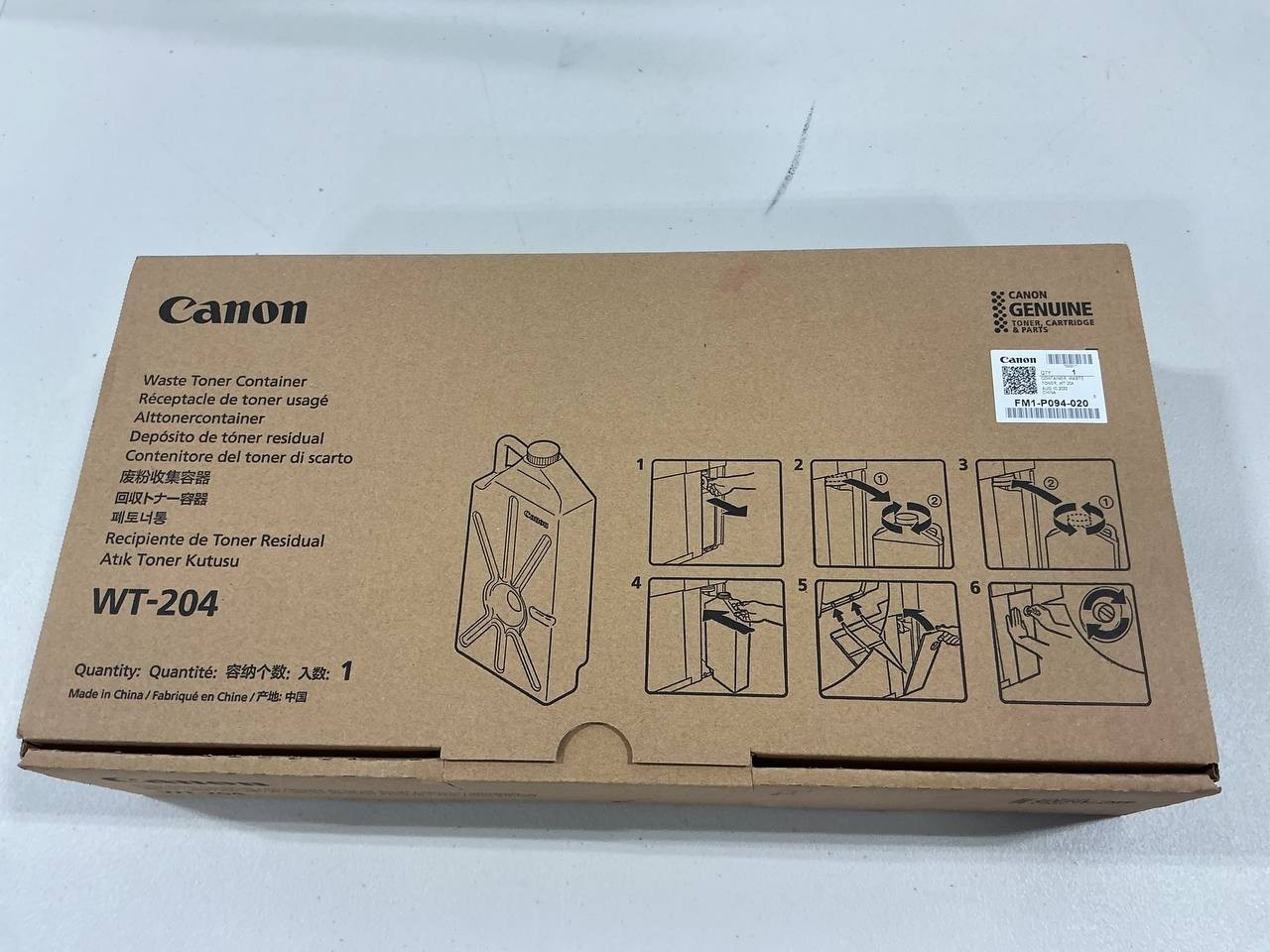 Canon WT-204 Waste Toner Container Genuine New Sealed