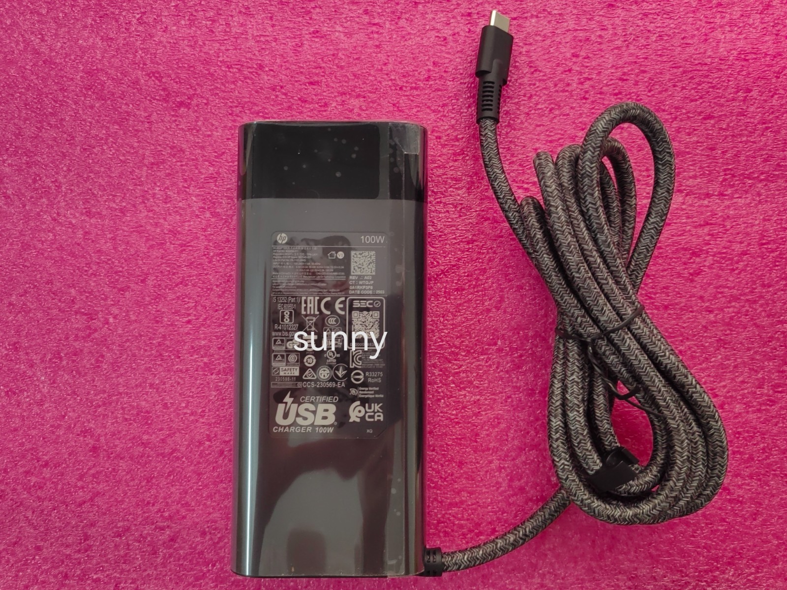 For HP OmniBook 7 AI 16-ay0002nr USB-C Charger 100W TPN-LA31 N56858-011 Original