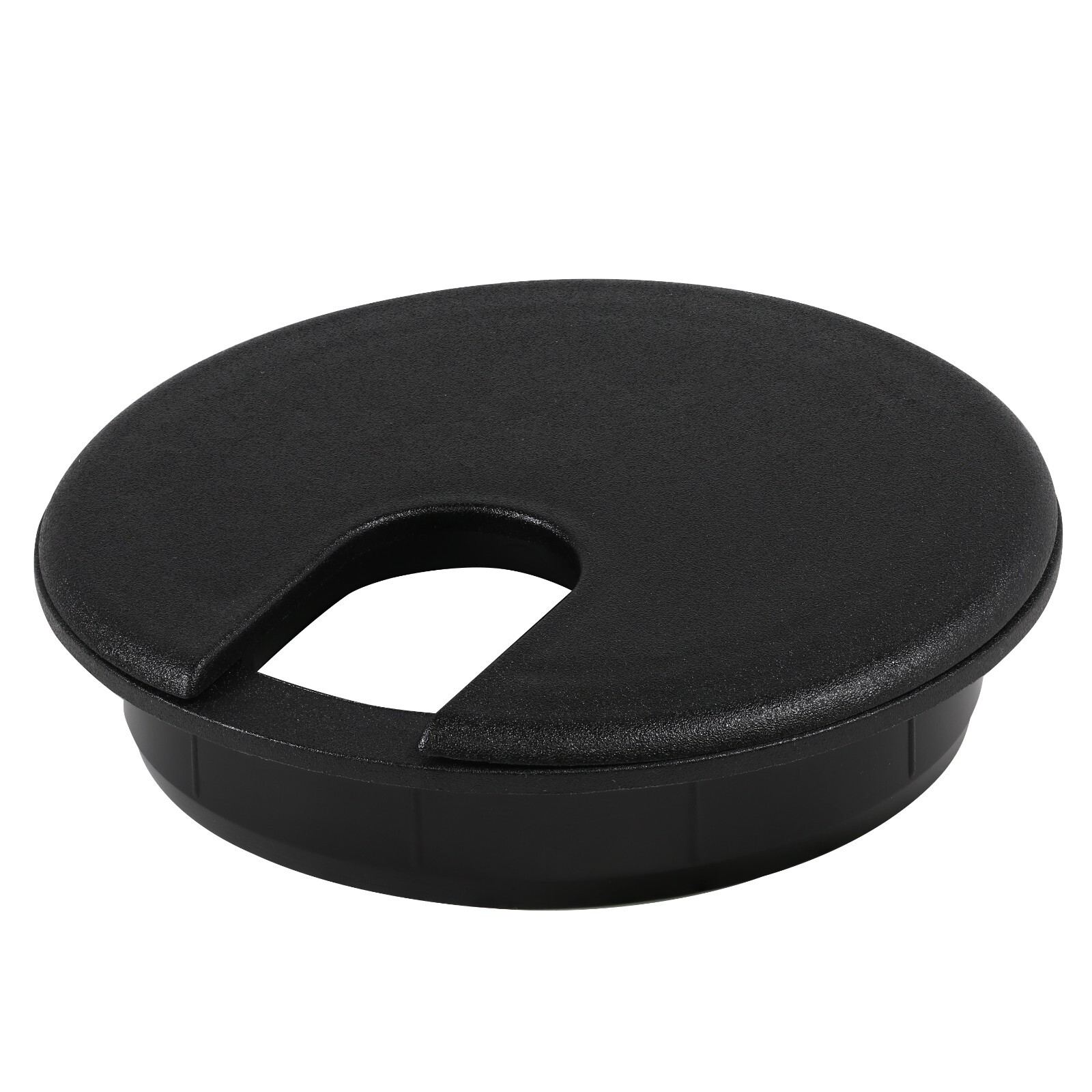 10x (76 Mm) 3" Round Black Computer Desk Table Port Wire Cable Hole Cover Gromme