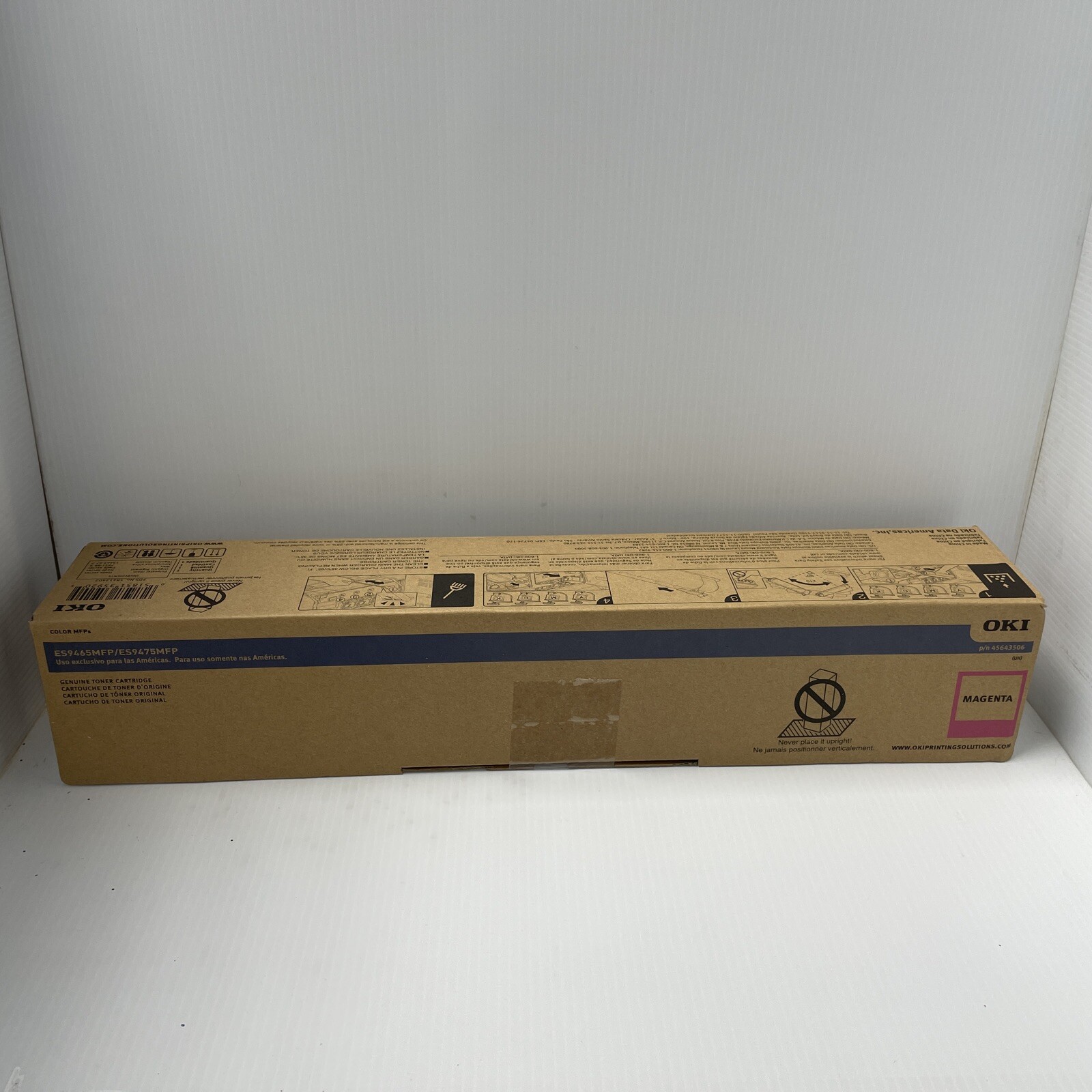 Okidata OKI ES9565 ES9575 MFP Magenta Genuine Toner Cartridge 45643506