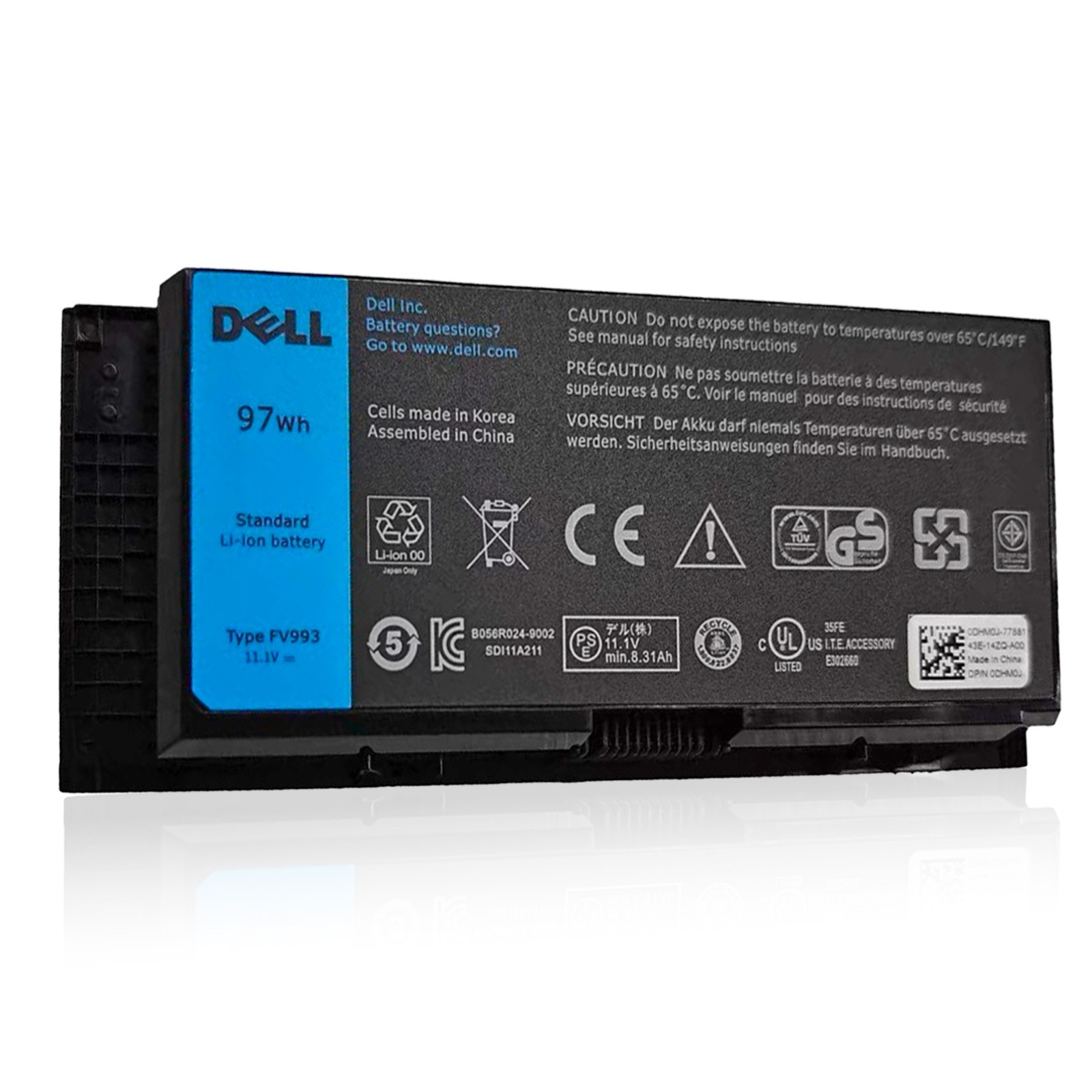 OEM Genuine M6600 Battery for Dell Precision M4600 M4700 M4800 M6700 Type FV993