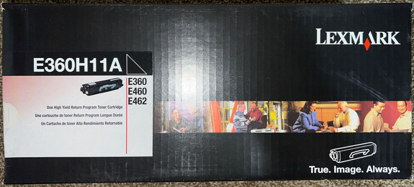 E360H11A Lexmark E360 E460 E462 High Yield Toner Cartridge Black Genuine